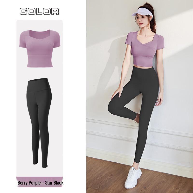 Короткий костюм WEZHO для йоги и бега