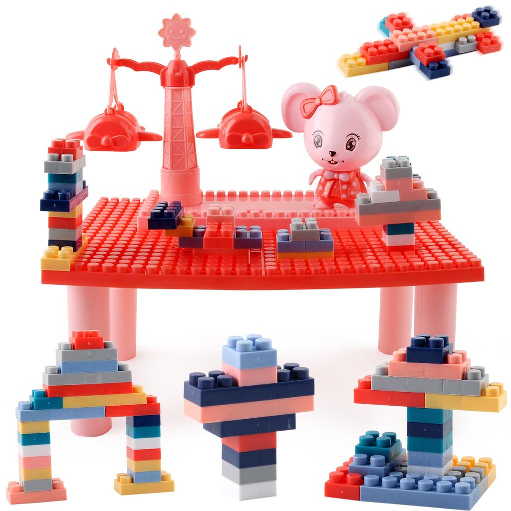 Children'S Educational Toys Mini Building Block Table Ferris Wheel, Rocking Aircraft Science And Education Diy Assembly Building Block
