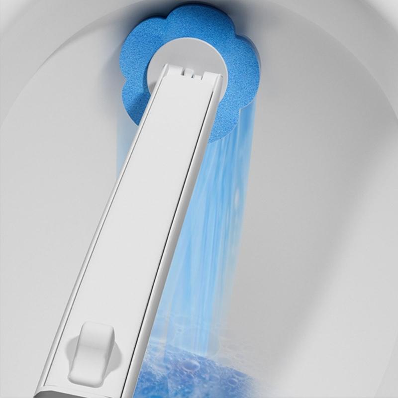 Toilet Wand Holder Designed for Convenient Use and Easy Maintenance Toilet Brush and Holder with Cleaner Refills