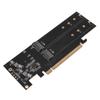 Quad M.2 NVMe to PCIe 4.0 X16 Adapter 4 Port High Speed 4x32Gbps M Key SSD Soft RAID Card PCIE 4.0 X16 Adapter for