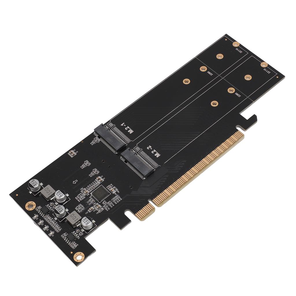 Quad M.2 NVMe to PCIe 4.0 X16 Adapter 4 Port High Speed 4x32Gbps M Key SSD Soft RAID Card PCIE 4.0 X16 Adapter for
