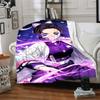 1pc Kochou Shinobu Blanket, Gift, for Men and Women, Soft Blanket, Good for Sofa Bed Couch Travel, Lightweight Flannel Blanket