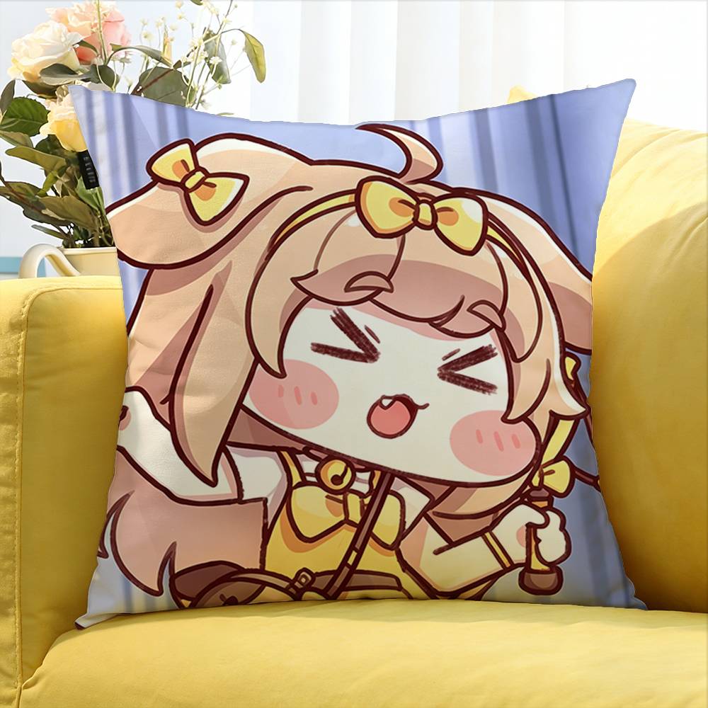 Trickcal Chibi Go G-Game Various Sizes Square Pillow Case For Car Home Bedchamber Decor