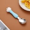 304 Stainless Steel Baby Tableware Set - Includes Spoon, Fork, Anti-Fall Cute Cartoon Chopsticks for Kids