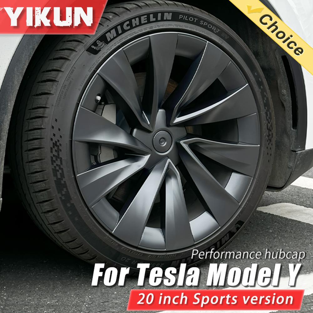 4PCS Hubcaps 20 Inch for Tesla Model Y Juniper 2025 Performance Wheel Cover for Helix 2.0 Wheels Hub Cap Full Rim Accessories