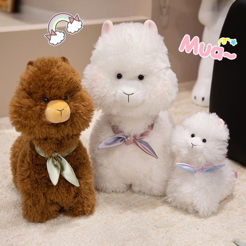 Toy Animal Alpaca With Pp Cotton Filling Soft Short Fur For Girls Birthday Gift