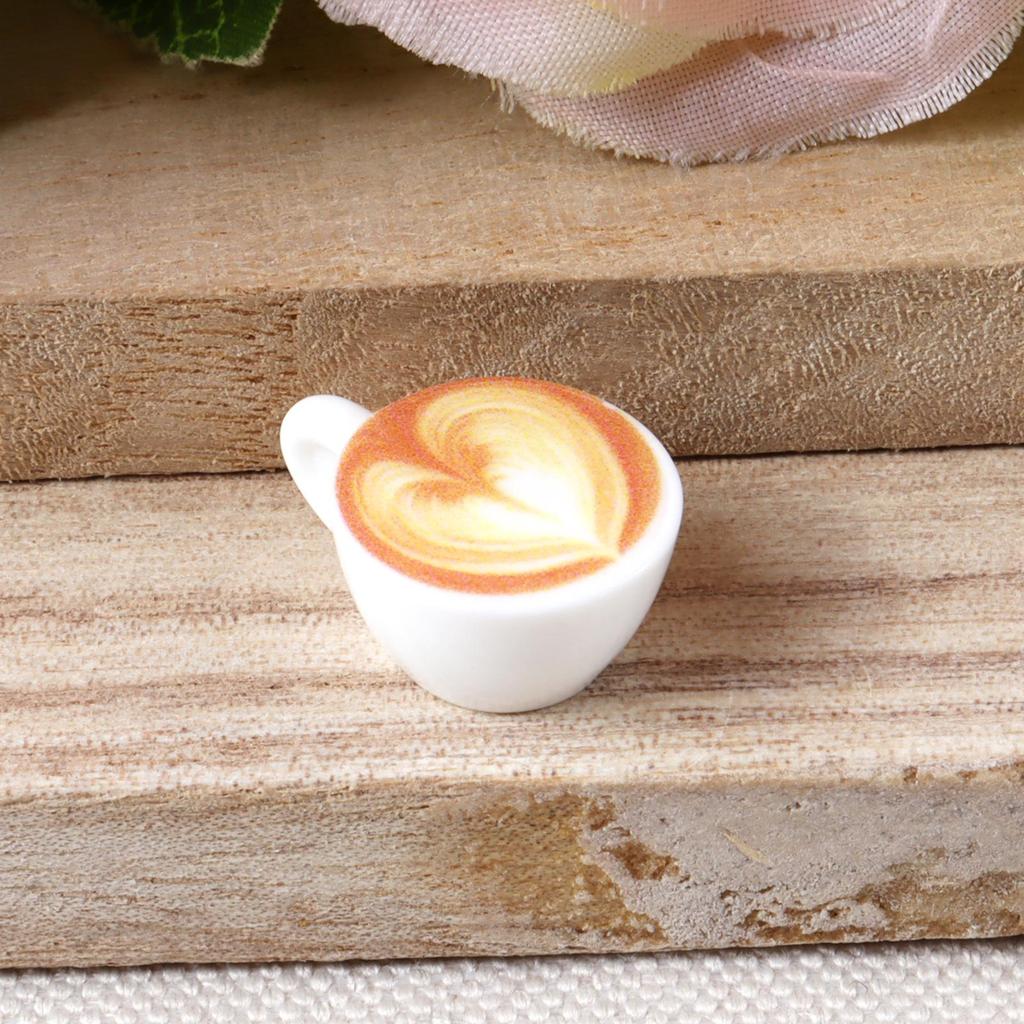 Miniature 3D Coffee Cup Tree Resin Ornament Dollhouse Decoration Kit