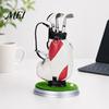 Personalized Desk Accessories Golf Pen Holder Set, Mini Bag Organizer with 3 Boss Club Pens, Novelty Office Decor for Men, Business Gift Desktop Men