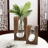 Nordische massive Holz-Glas-Vase