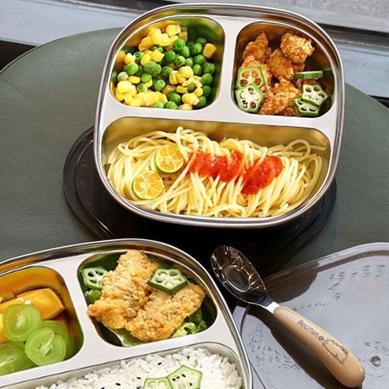 Fruit Salad Plate Tableware Dishwasher Safe Capybara 2/3/4 Grids Food Plate Dishes Reusable Square Divided Dinner Plates