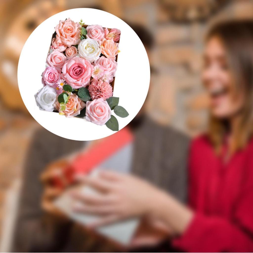 Artificial Flowers Gift Box Decor DIY Ornament Crafting Versatile with Stem Wedding Flowers for Party Supplies Anniversary