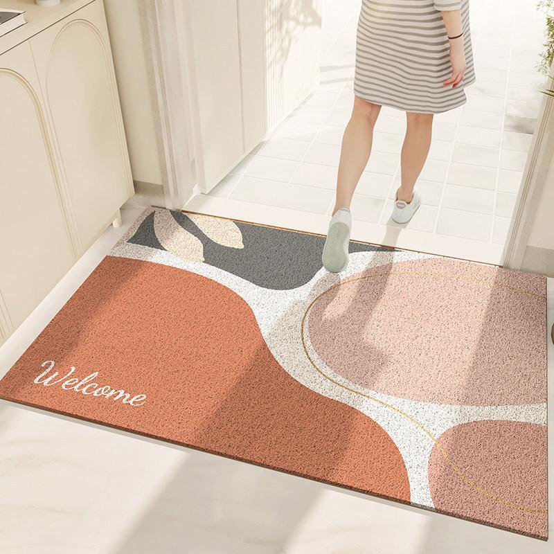 Silk Ring Floor Mat Entry Door Mat Dirt-Resistant And Wear-Resistant Entrance Foot Pad Scraping Mud Soil Pvc Floor Mat Can Be Cut