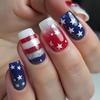 Patriotic Red & Blue Wearable Star-Spangled Nails