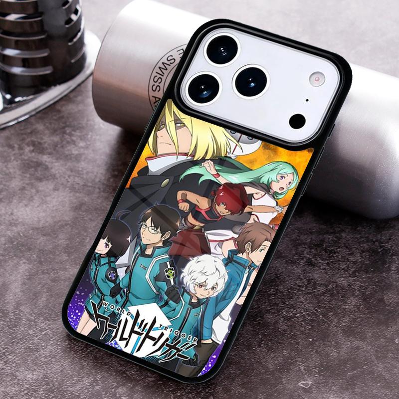 World Trigger Phone Case For iPhone 17,16e,15,14,13,12,11,Mini,Pro,MAX soft Silicone Cover
