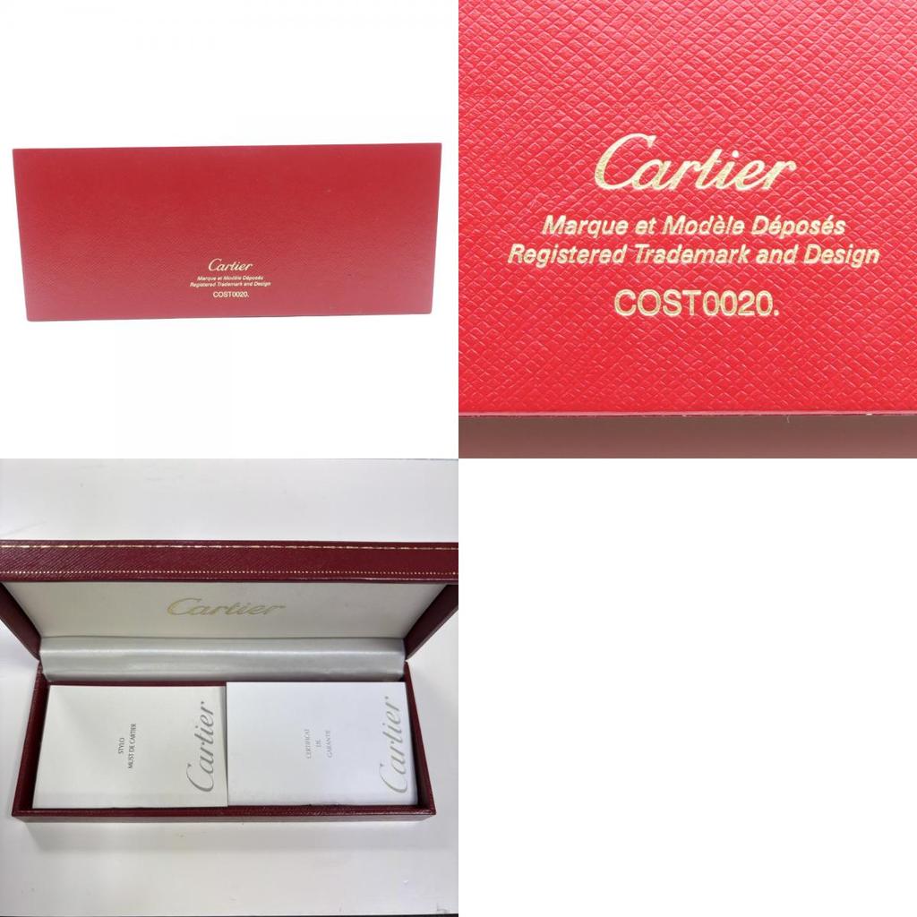 Used CARTIER Ballpoint Pen Santos De Cartier ST150192 Steel/metal Silver Gold Rotary Type