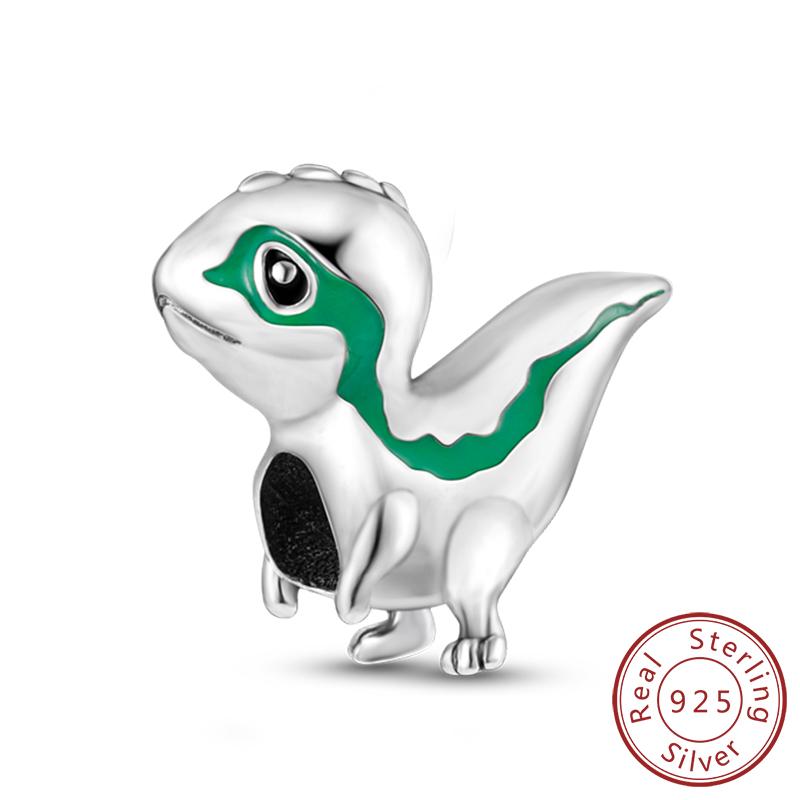 Copper Charms Beads Cute Fire Dragon Shaped Chameleon Charms Fit Original Pendants Bracelet Diy Women Jewelry Gift