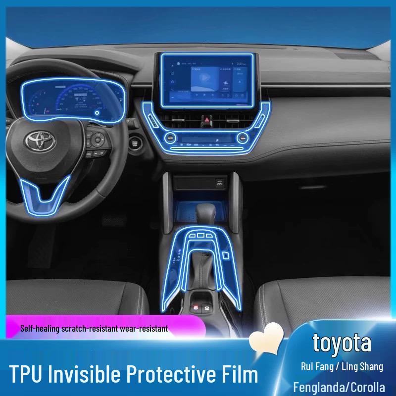 Toyota Frontlander Innenraum-Schutzfolien-Set - HD-Klar für Konsole, Schalthebel & Armaturenbrett-Dekor