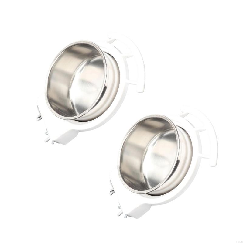 2Pcs Stainless Steel Bird Feeder Bowl Perfect For Parrots Canaries Feeding