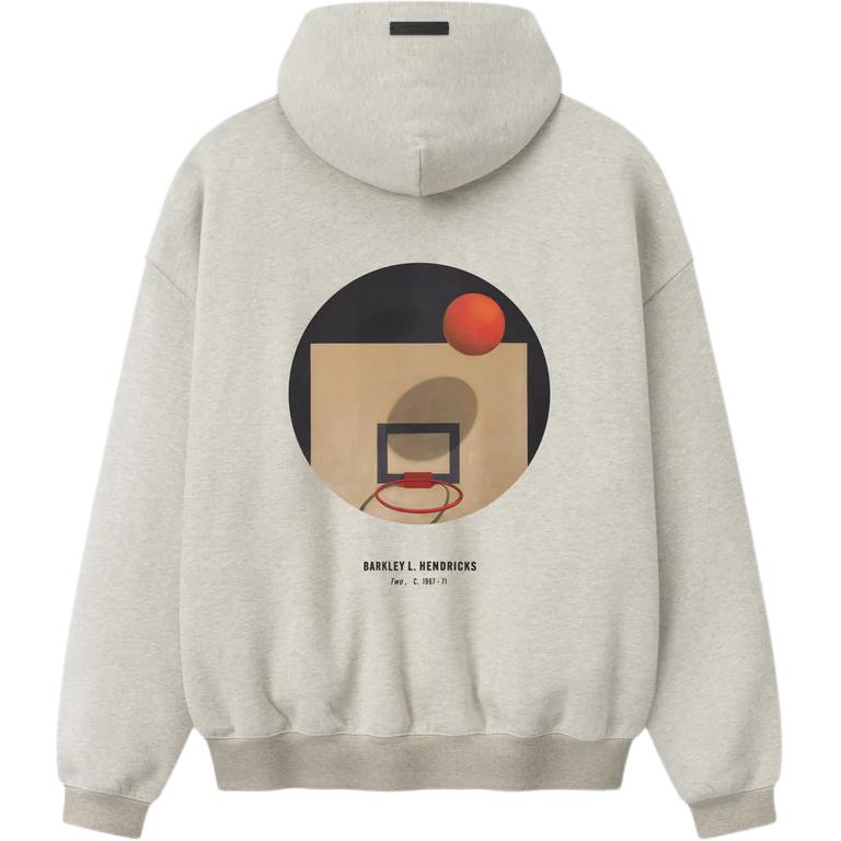Fear of God Essentials NBA x Barkley Hendricks 90s Hoodie Heather Stone W/ Heather Rib Women Tops Tan 192BH266903F