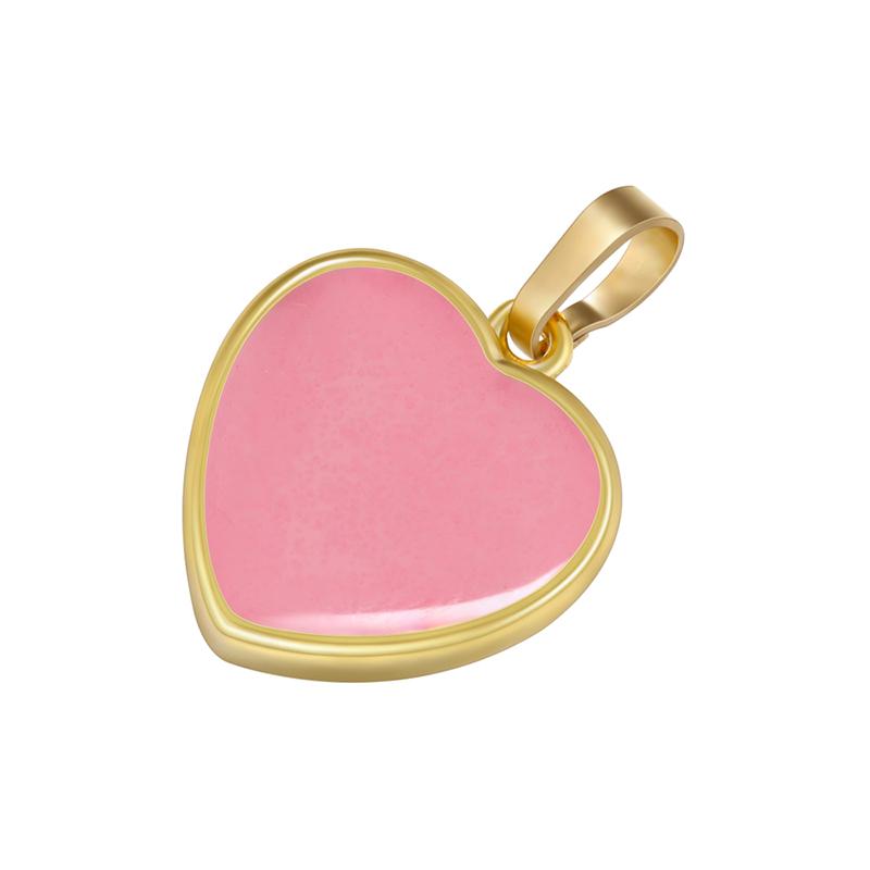 ZHUKOU Enamel Heart charms Women's Handmade DIY Jewelry Pendant Accessories Supplies Brass Jewelry materials VD1266