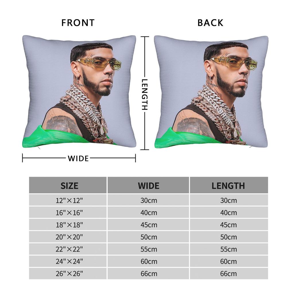 Pillow Case Anuel AA  Soft  Pillow Cover For Sofa Couch Bed Living Room Novelty Pillowcases