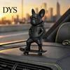 Durable PLA Dog Sculpture 3D Printed Skateboard Bulldog Statue, French Figurine Ornament, Unique Gift for Enthusiasts Hooded Sweatshirt Home