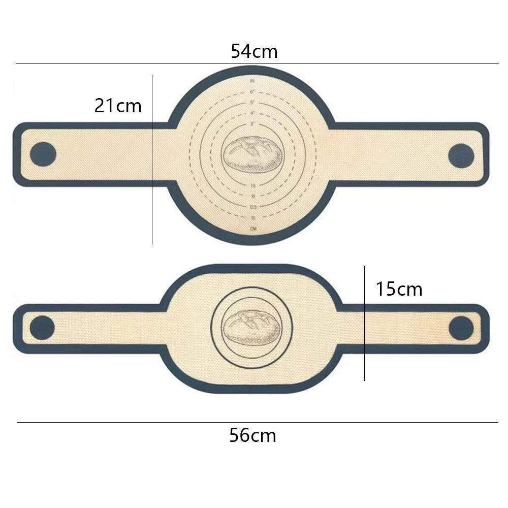 Long Handle Silicone Bread Mat Heat Resistant Non-Stick Baking Bread Sling Durable Sourdough Baking Mats For Dough Pastry Cookie