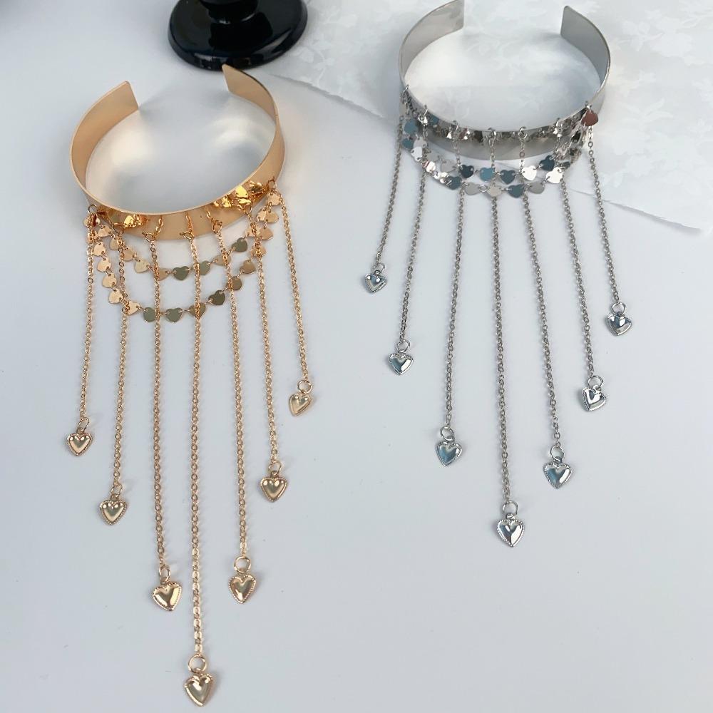 Sweet Fringe Open Bangles Exquisite Upper Arm Cuff Upper Armband Hand Jewelry  Women