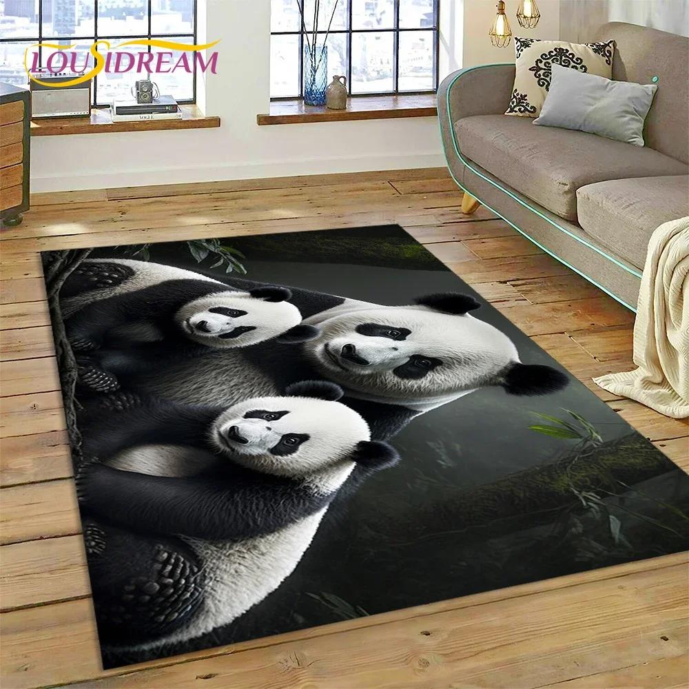 Cartoon Cute Panda Dream Animal 3D kobercový koberec do ložnice Obývací pokoj Domácí dekorace na pohovku, dětská hra Velká dekorační podložka na podlahu