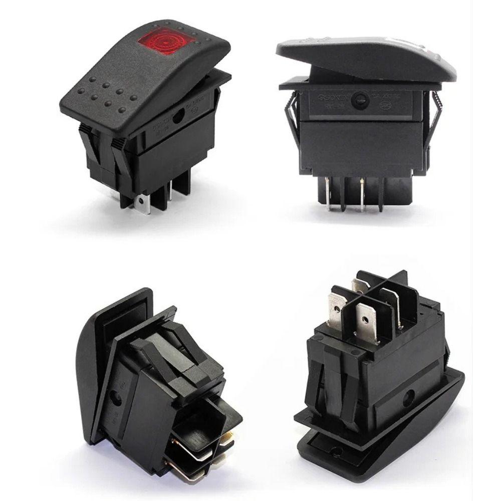 DPST Boat Rocker Switch SPST Waterproof Rocker Switch Light Bar Toggle Switch Button For Truck