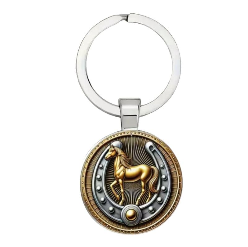 Antique Zinc Alloy Vintage Horseshoe Keychain Stylish Retro Lightweight Portable Accessory Fashionable Decoration 1
