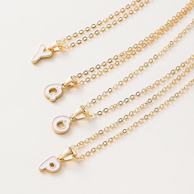 Personalized 26 Initials Charm Necklace For Women Men Premium Design Name Necklace Ladies Jewelry Gift