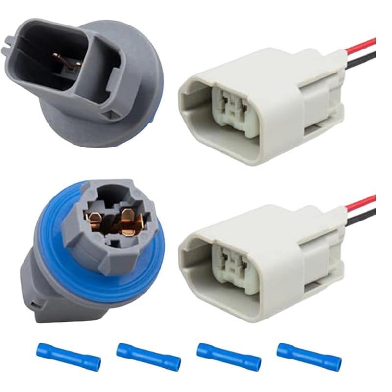 1Set Rear License Plate Light Socket W/2 Way Female Wiring Replacement For Ford F81Z-13411-AA Car Accessories