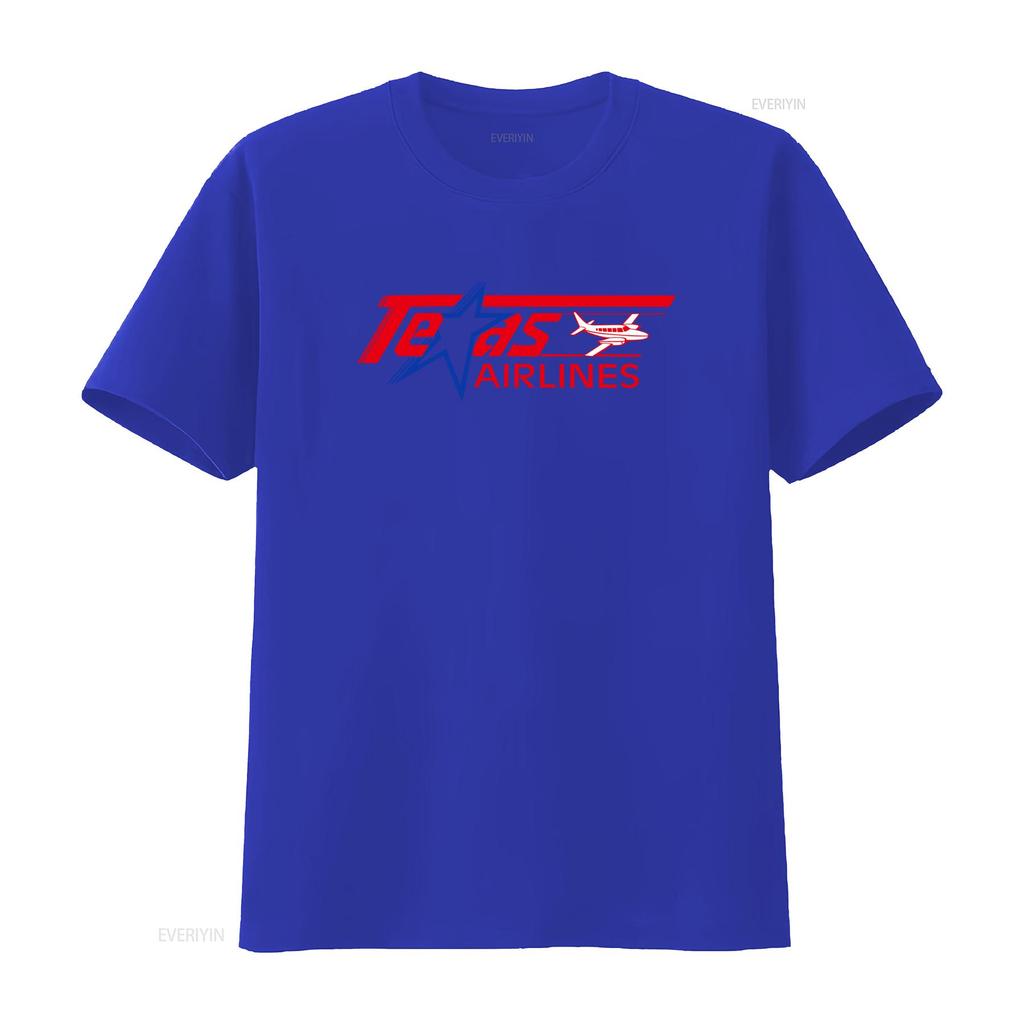 Texas Airlines Retro Vintage T Shirt for USA International Airport Design vintage Washed designer clothes homme Soft Stretched