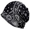 ONE LIMITATION Paisley Print Knit for Men and CP110 Hat, 2-Way, Women, (Black)