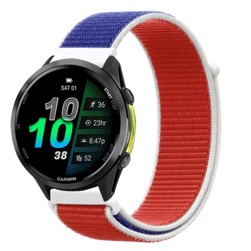 Cinturino in Nylon da 22mm 20mm per Garmin Forerunner 970 570 165 965 55 Venu 3 Stile Bandiera Braccialetto alla Moda Garmin Active 6 Approach S50
