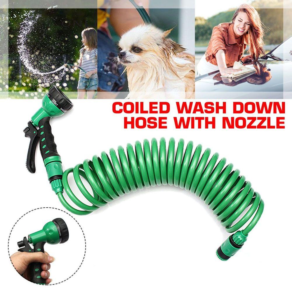 With Spray Gun Retractable Watering Washing Garden Supplies Water Hose Coil Hose Irrigation