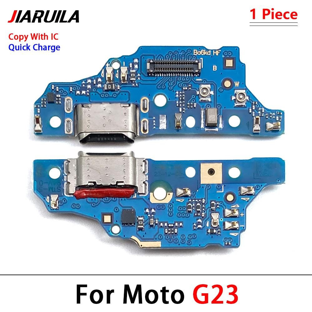 USB Dock Connector Charging Port Flex Cable For Moto G04 G14 G24 G34 G54 G53 G84 5G G13 G22 G23 Charger Board With Mic Module