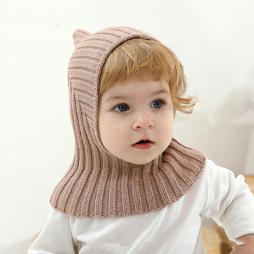 

Windproof Collar Kid Windproof Earmuffs Caps Knitted Pullover Cap Baby Beanies Boy Girl Infant M