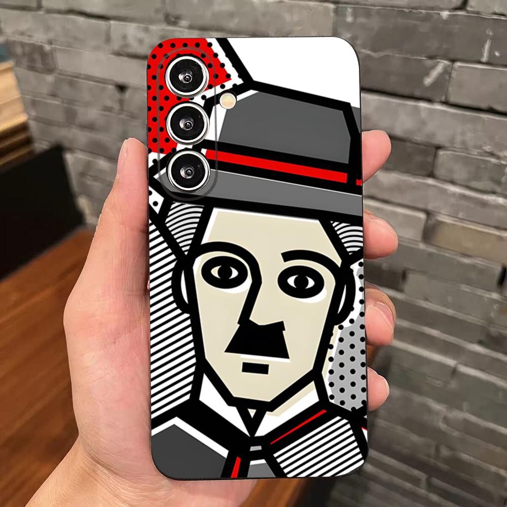 

C-Charlie Chaplin Drawing Phone Case For Samsung S26 S25 Edge S24 S23 S22 S21 S20 Ultra Plus Fe Galaxy Silicon Cover Galaxy S25 Plus