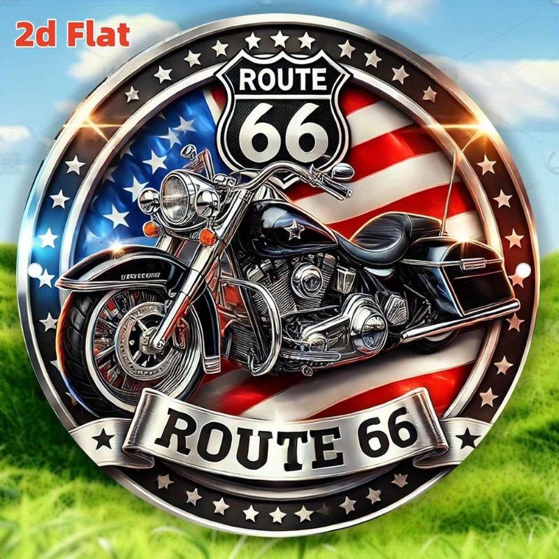 2D Flat Hanging Decorative Metal Sign Hand Painted Art