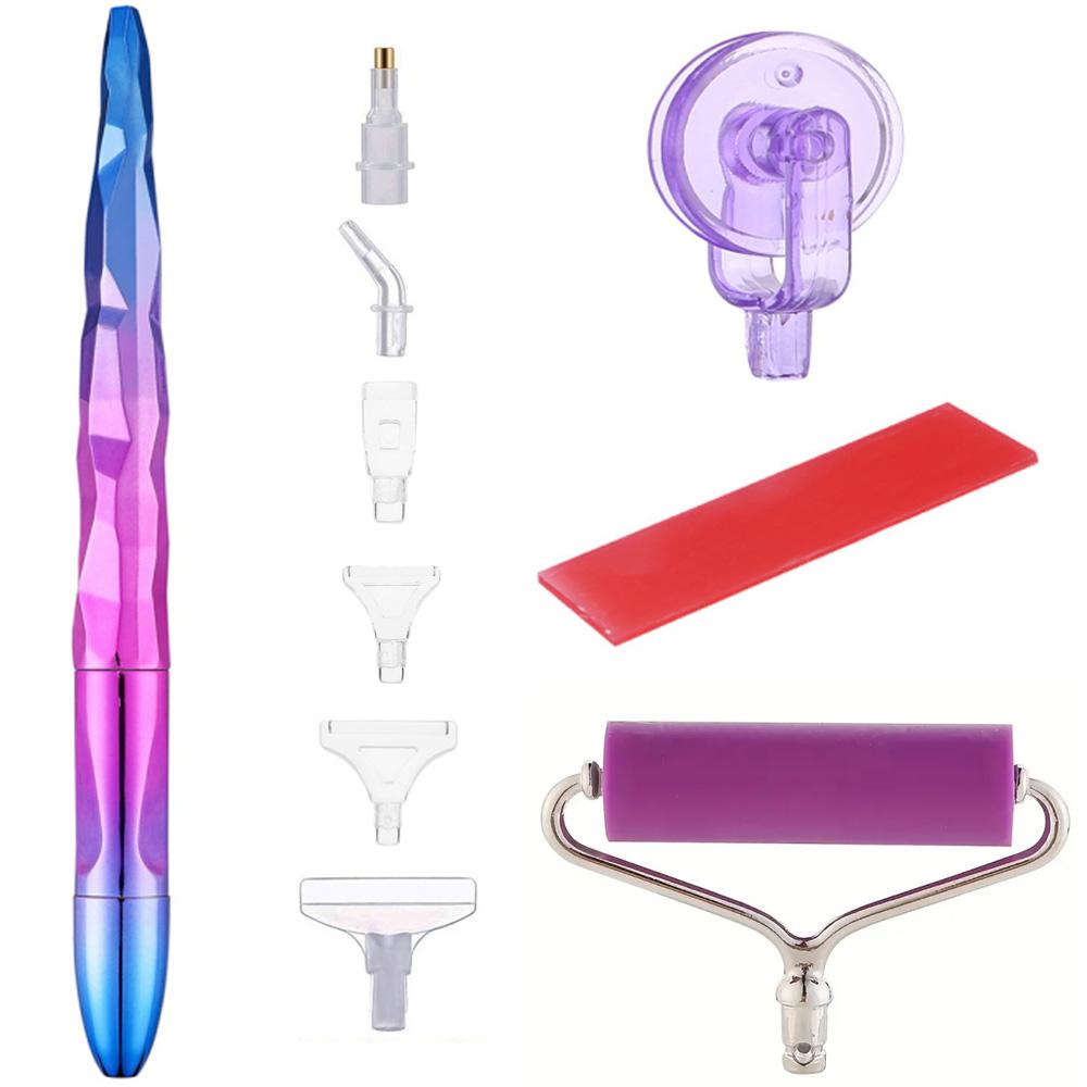 5D Matte Diamond Painting Pen Tool Point Drill Pens Roller Glue Clay Kits DIY Wheel Easy 5D Diamond Painting Cross Stitch Set
