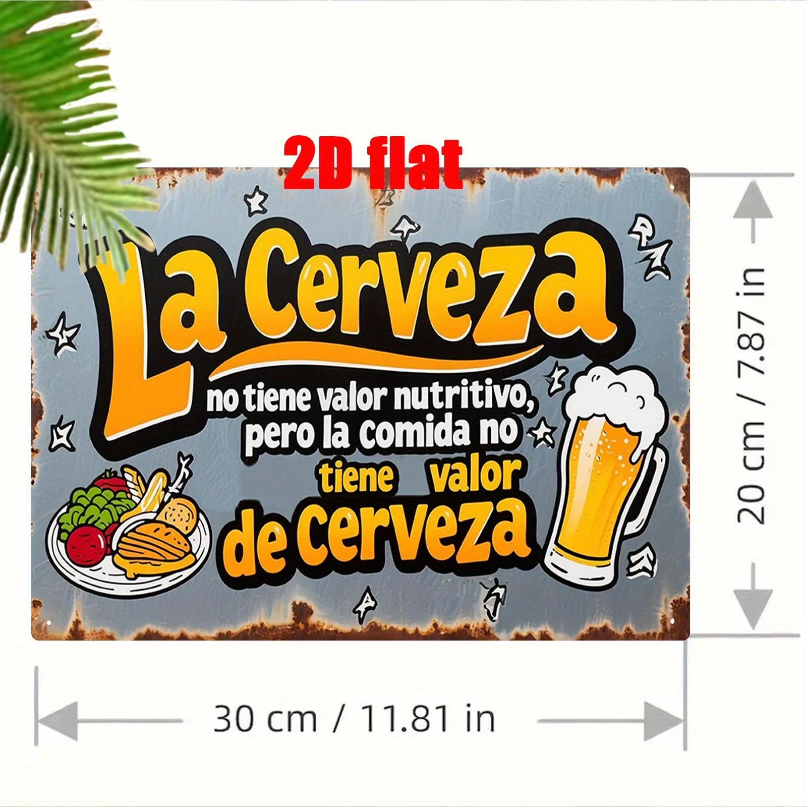

Metal Wall Sign Spanish BeerThemed Decor Panel Ideal for Cellars Bars Clubs or Man Caves Perfect Gift Idea for Festivals 20x30cm（7.8x11.8inch）
