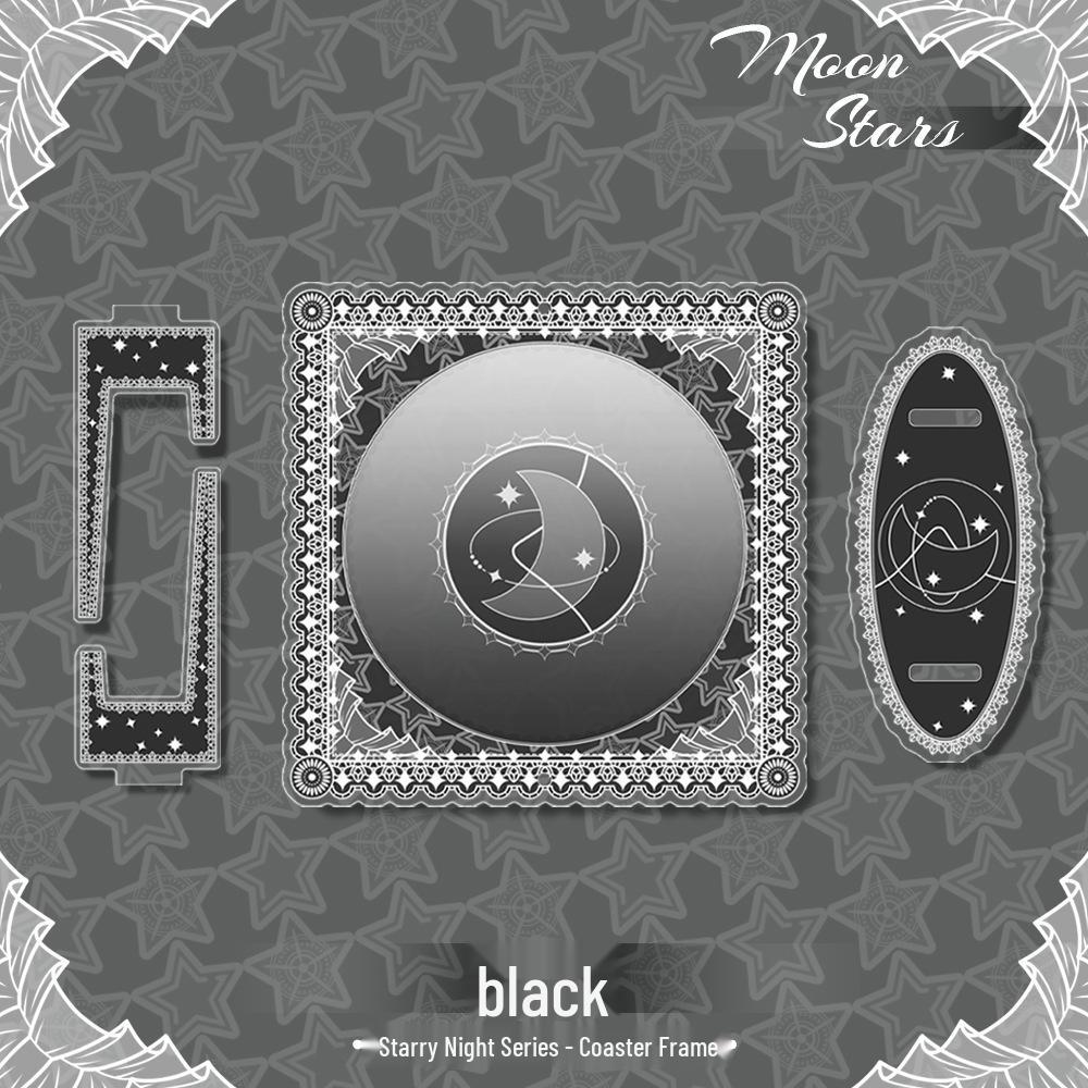 GuMei Starry Night Acrylic Coaster Frame & Badge Protector Stand Starry Night Coaster Frame (with Base)