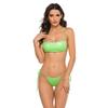 Bikini Shiny Leather Stretch Bikini Strap Wrap Swimsuit Beachwear Fashions Summer Bathing Suit Slim High Waist Swimwear Biquini