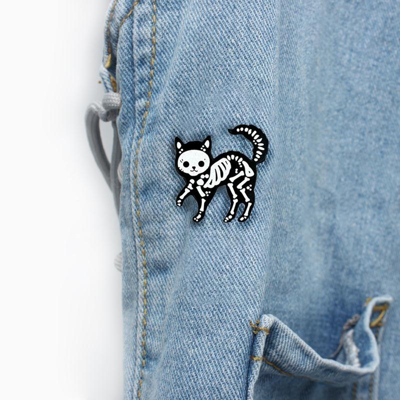 

Хэллоуин Брошь, Значок Кошка, Значок Брошь для Костюмной Сумки One Size белый