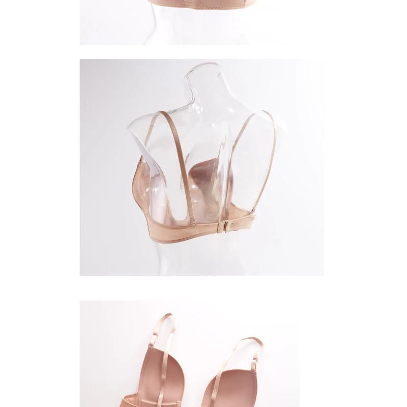 Folomi Sutiã Sexy Plunge Deep U Lingerie Feminina Sem Costura Sem Costas Roupa Interior Casamento Invisível Sexy Push Up Íntimos Feminino Verão