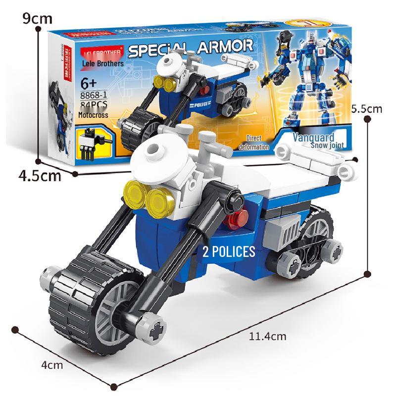 Compatible Engineering Firefighting Robot Car Model - Educational Assembly Toy with Building Blocks