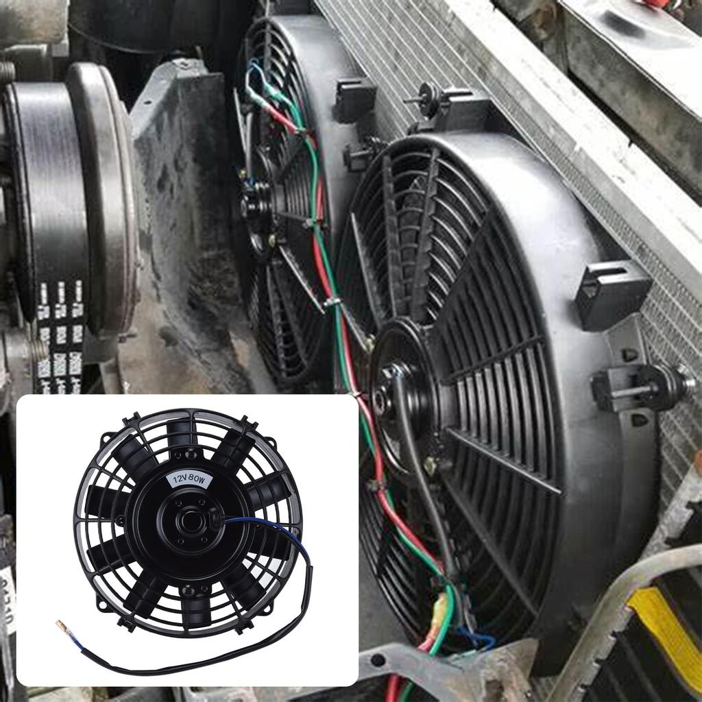 KIMISS 8in Electric Radiator Cooling Fan, 80W Engine Cooling Fan for 10