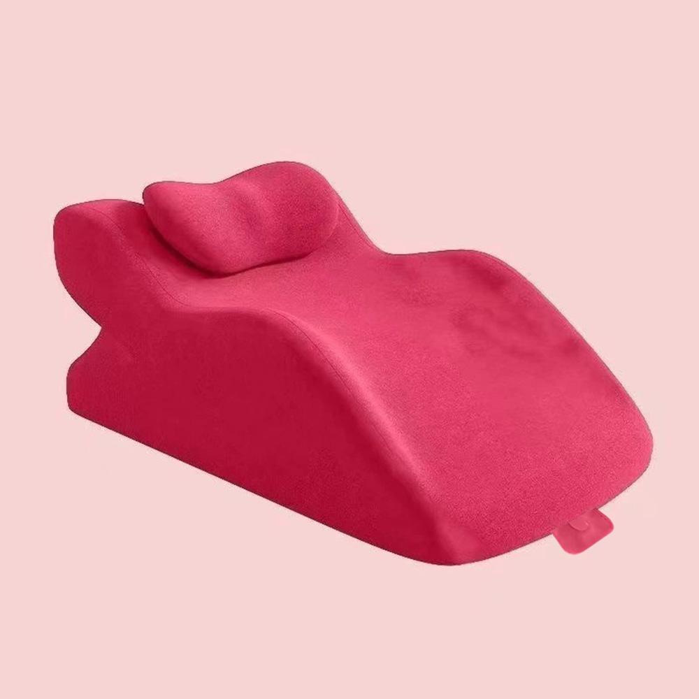 Bed Multifunctional Ergonomic Wedge Pillow with New Prone Position for Reading, Unique Curved Design, with Washable Cover